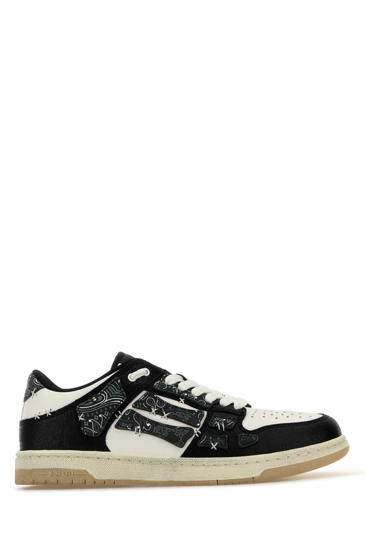 Amiri Men Tow-Tone Leather Bandana Skel Sneakers - 1