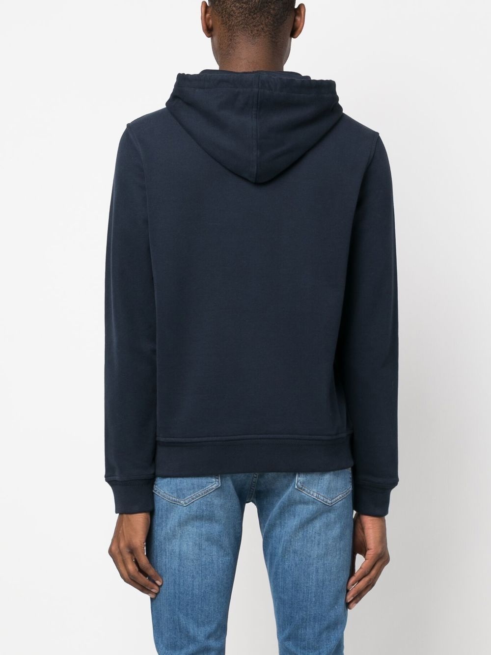 logo-patch cotton hoodie - 4