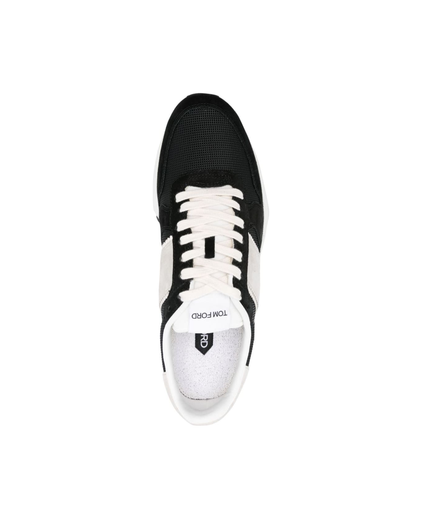 Suede And Technical Material Low Top Sneakers - 4