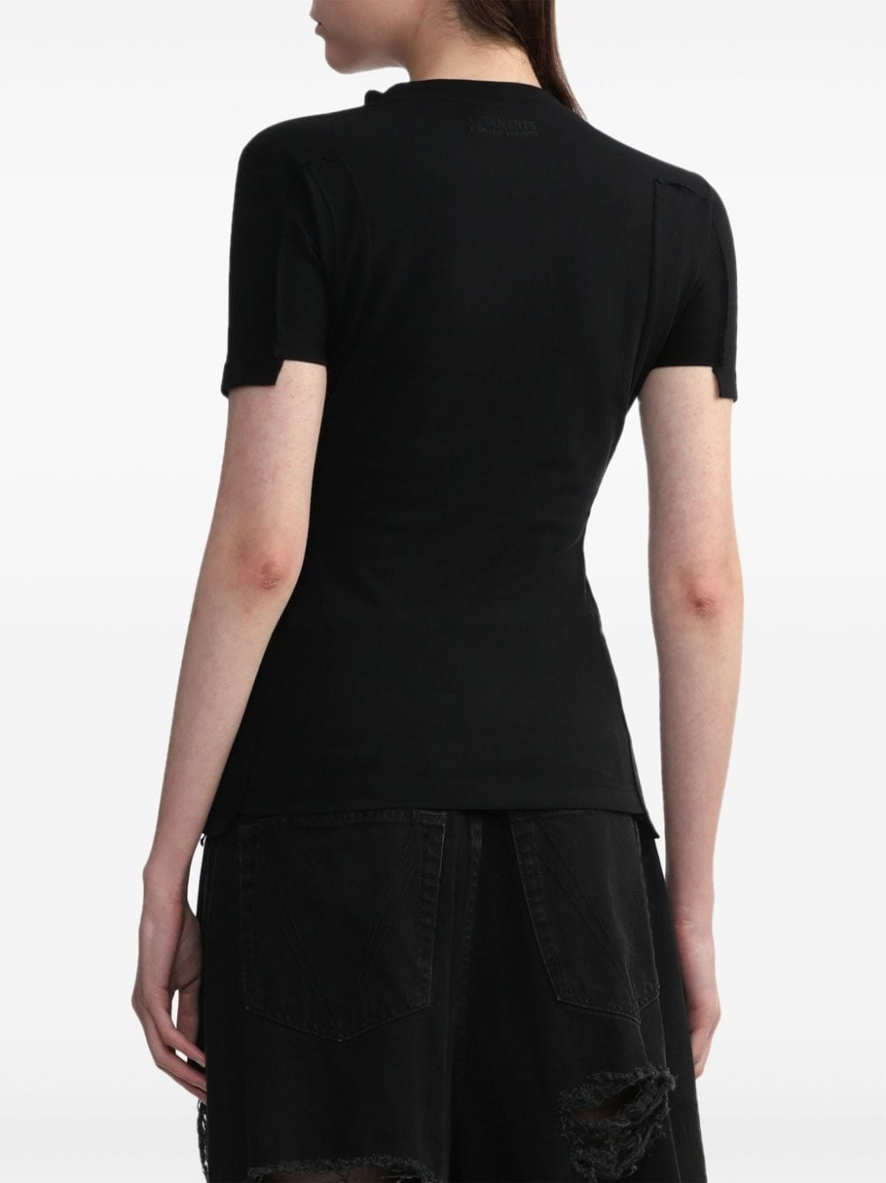 cut-off strap T-shirt - 4
