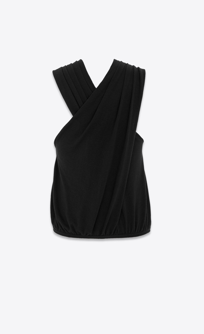 cross-back tank in cashmere, wool and silk 3