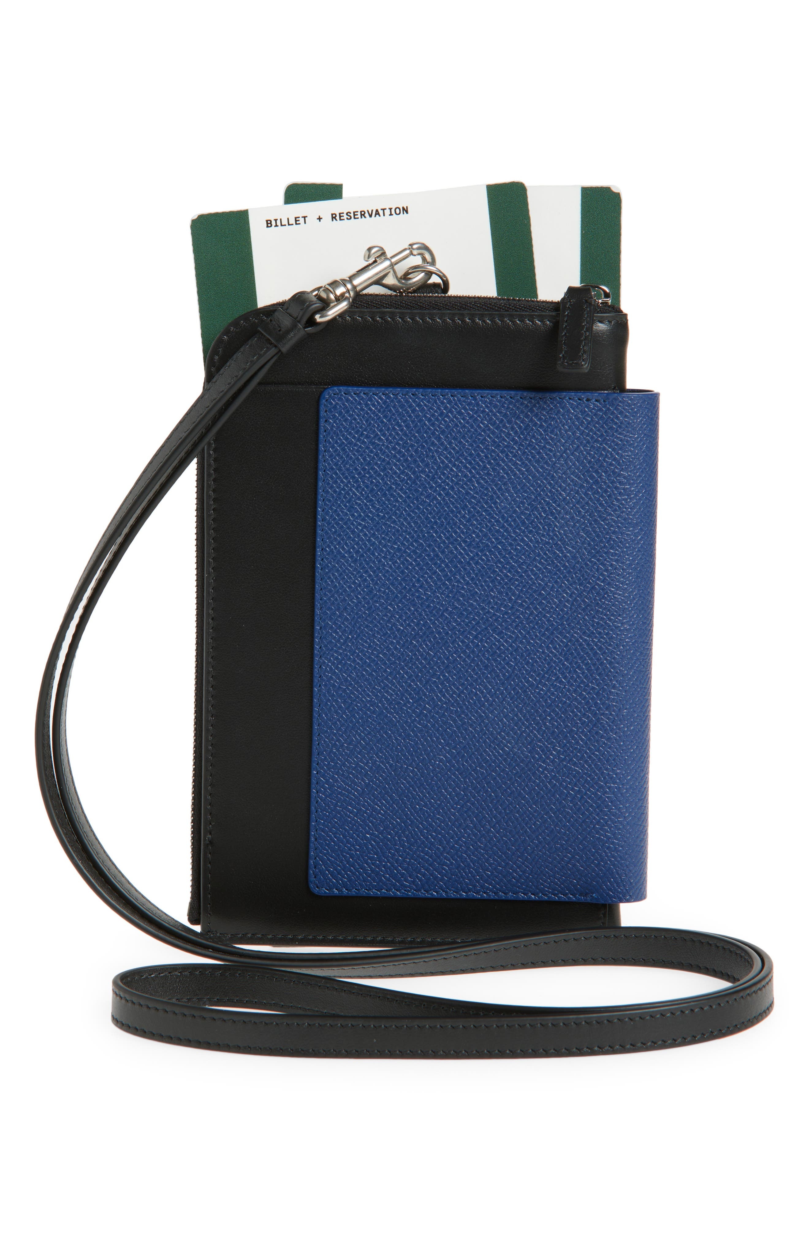 Balenciaga Passport Leather Phone Case in 4734 Passport Blue at Nordstrom - 5