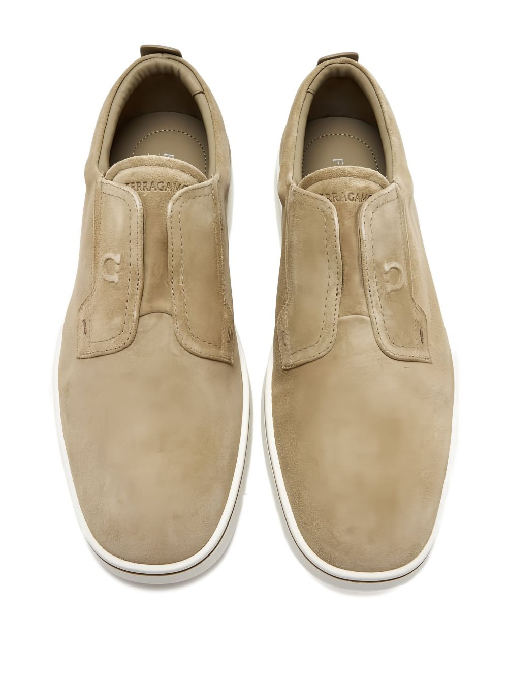 elastic-panel suede loafers - 3