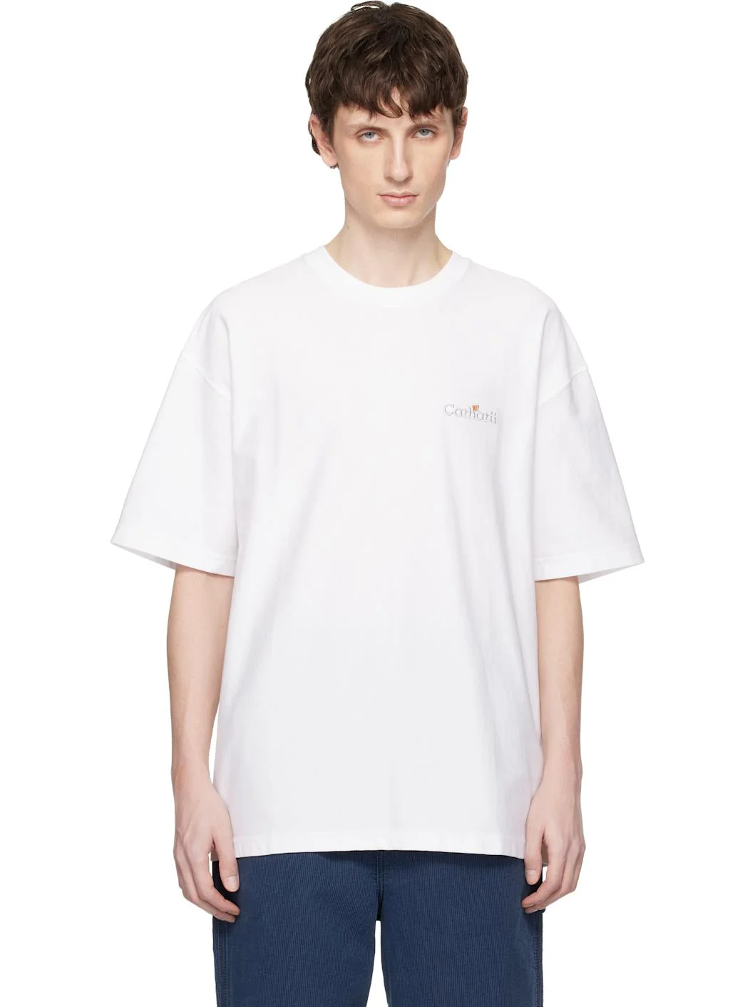 White WIP Label T-shirt - 1