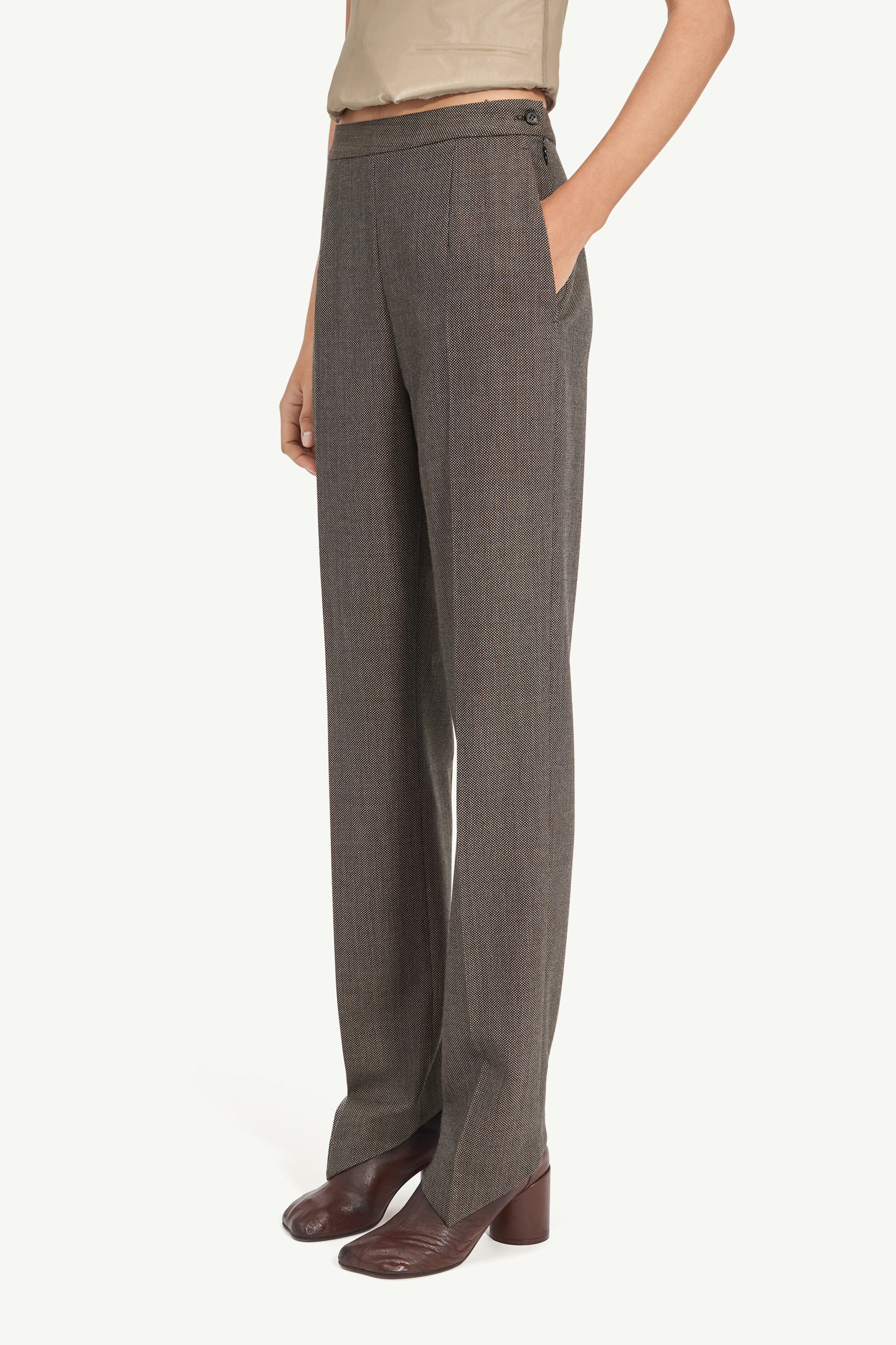 Light tweed tailored trousers - 5