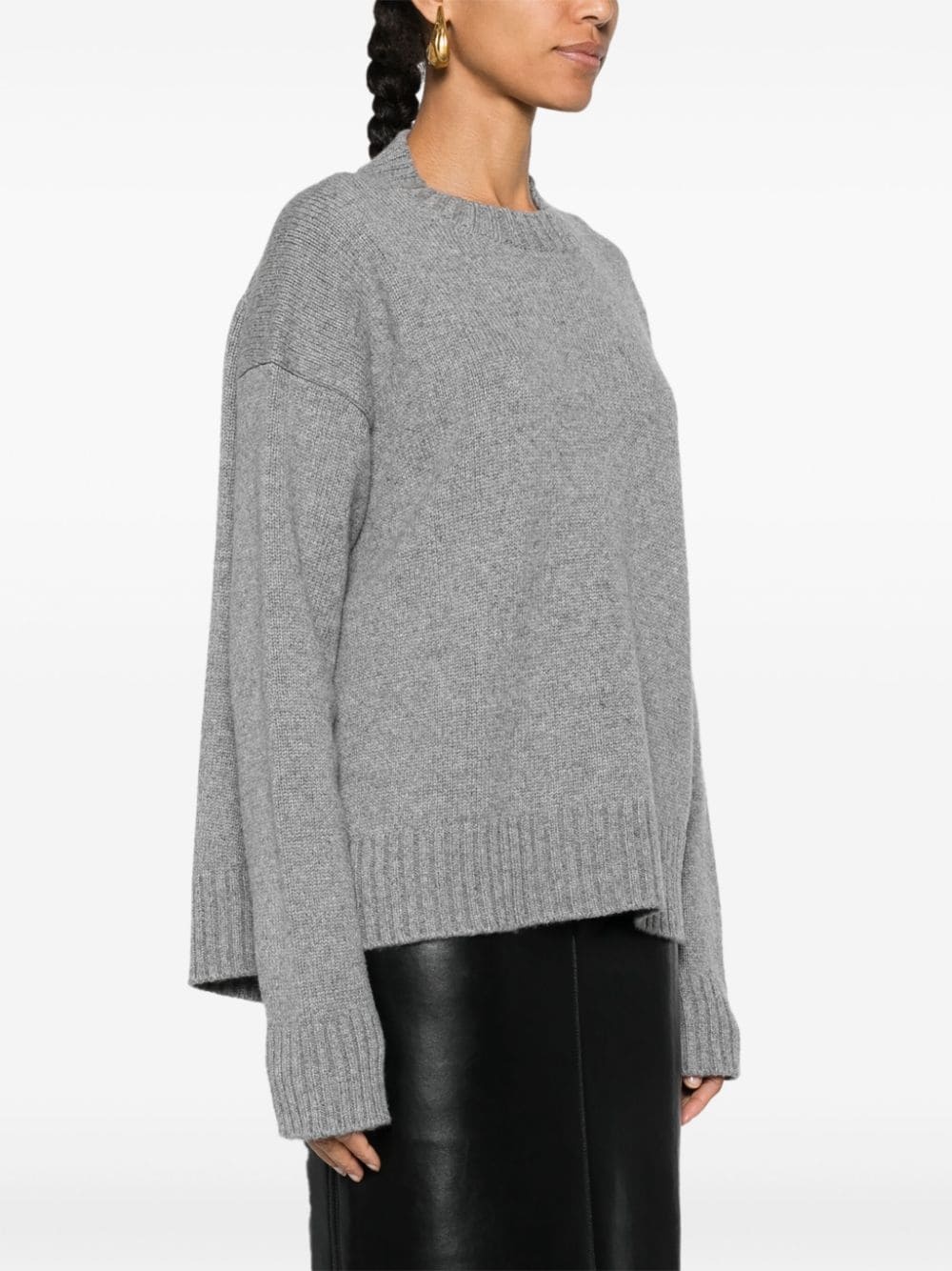 crew-neck cashmere-blend jumper - 3