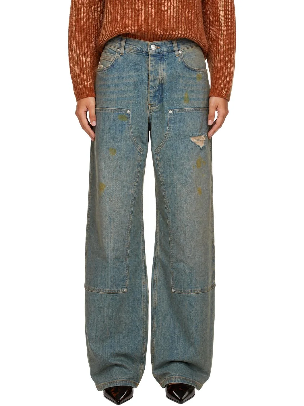 Blue Sunrise Wash Carpenter Denim Jeans - 1