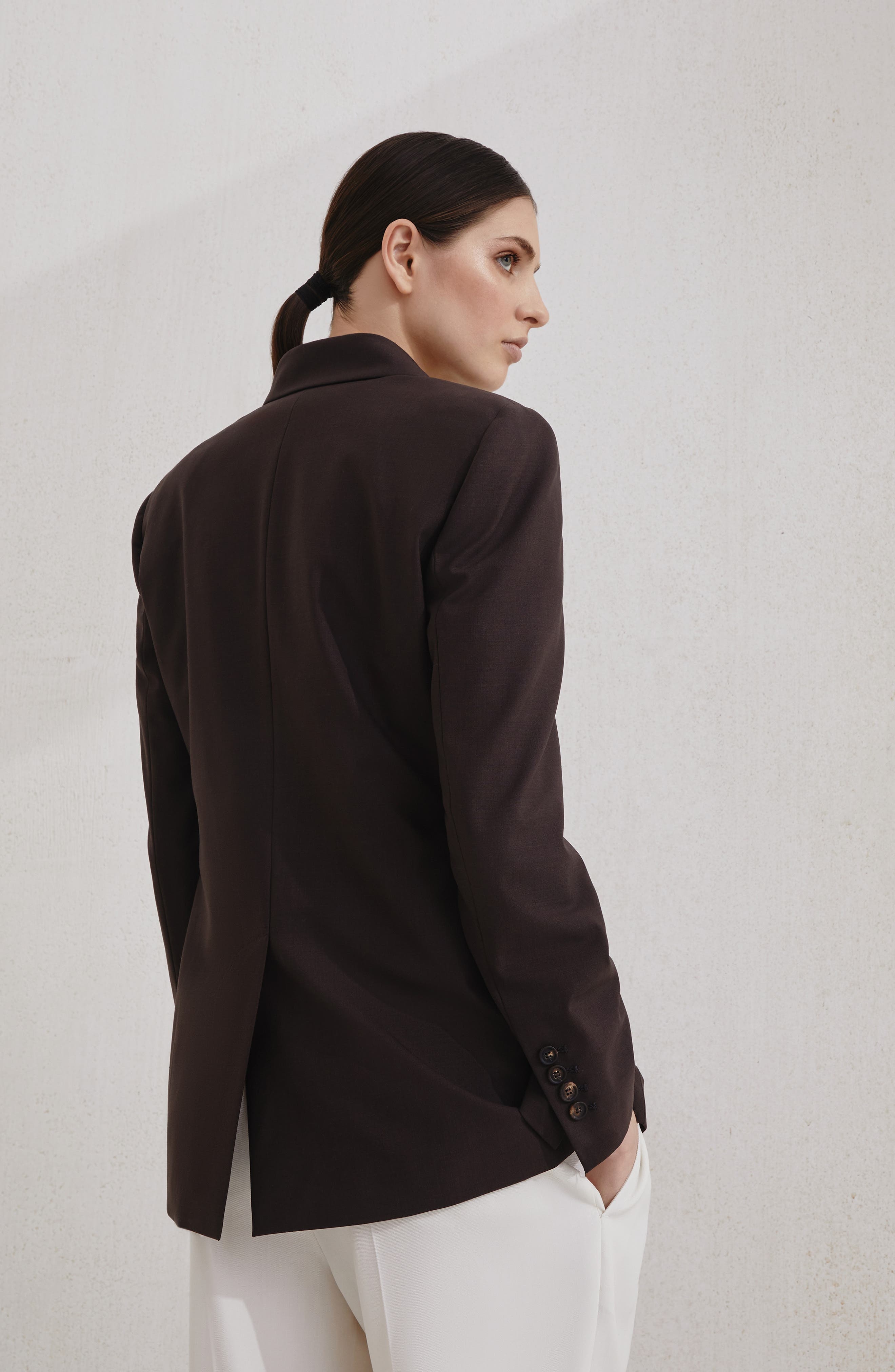 Brunello Cucinelli Blazer with monili in Cocoa at Nordstrom - 3
