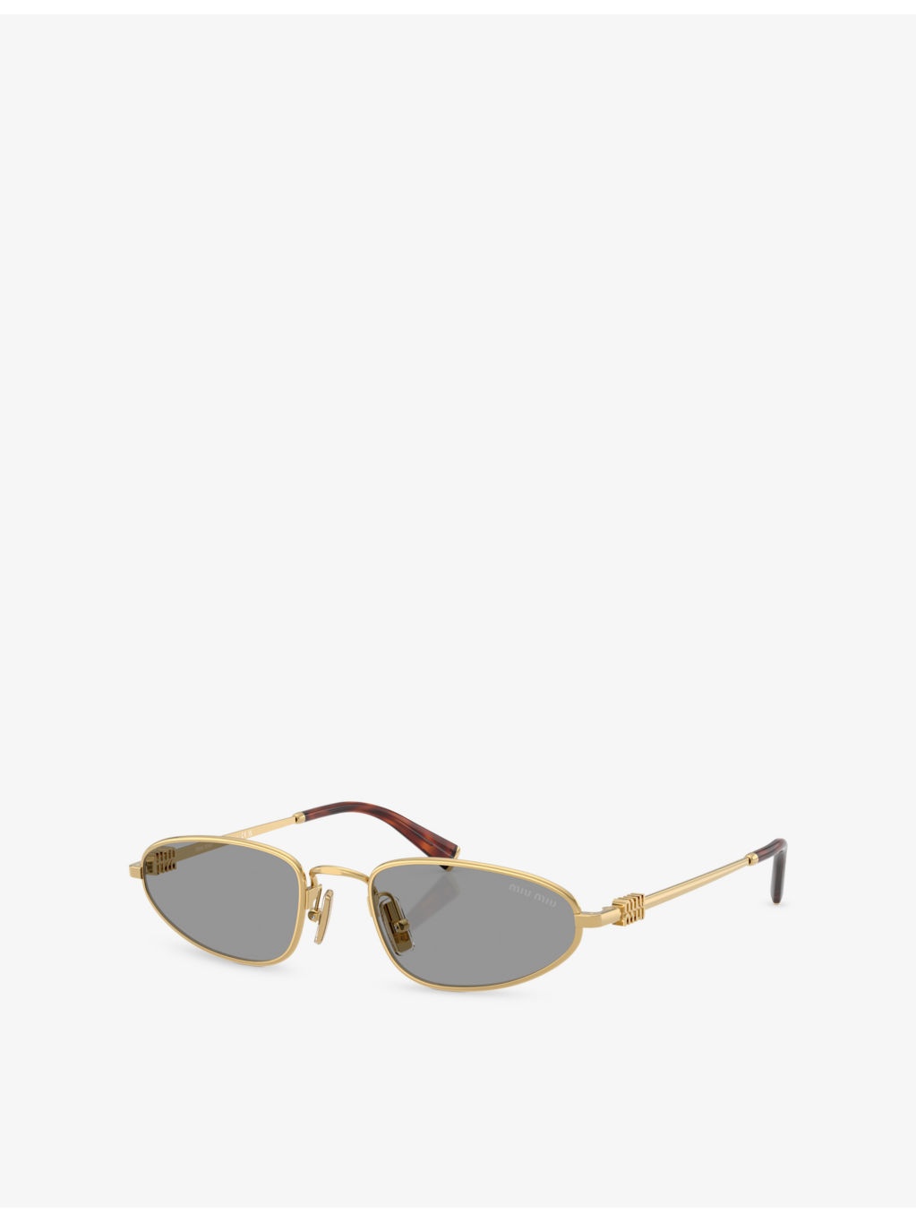MU A52S Oval-Frame Metal Sunglasses - 2