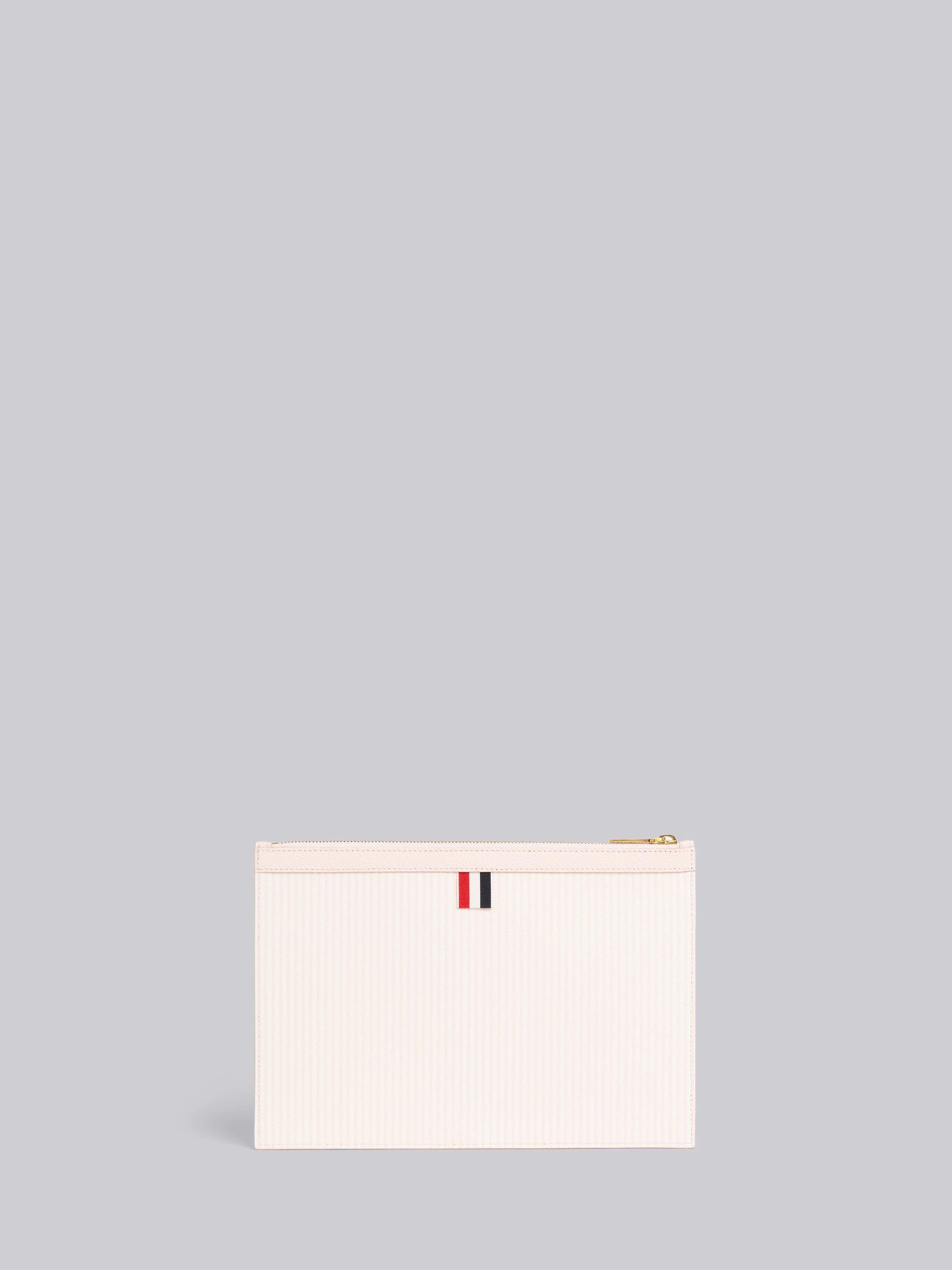 Light Pink Calf Leather Seersucker Small Document Holder 3