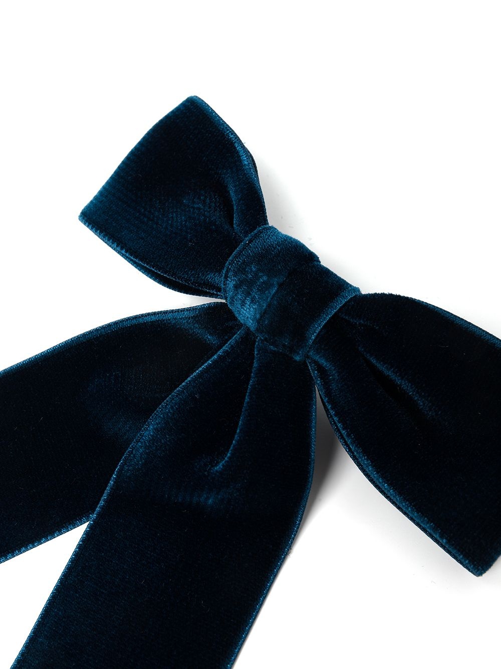 bow-detail velvet clip - 3