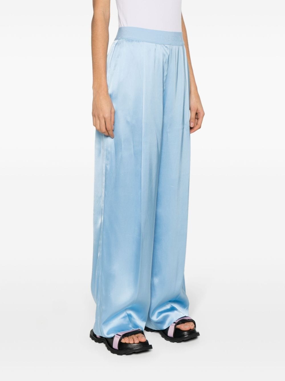 Ciara pleat-detail wide-leg trousers - 3
