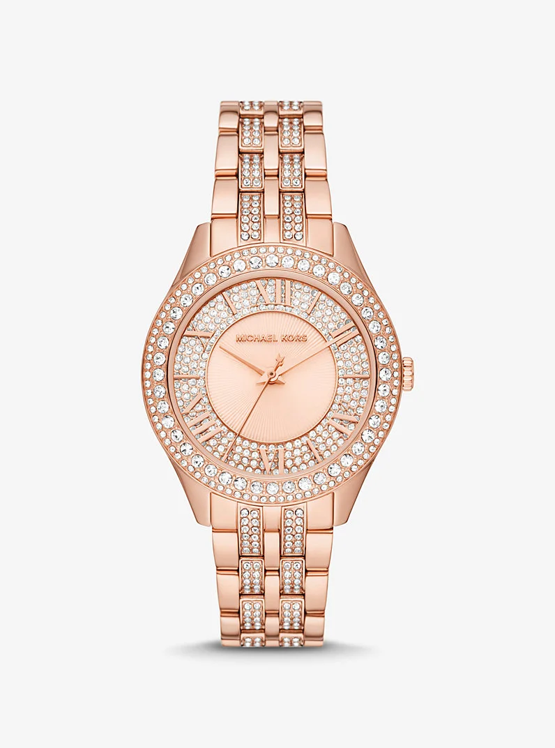 Harlowe Pavé Rose Gold-Tone Watch - 1