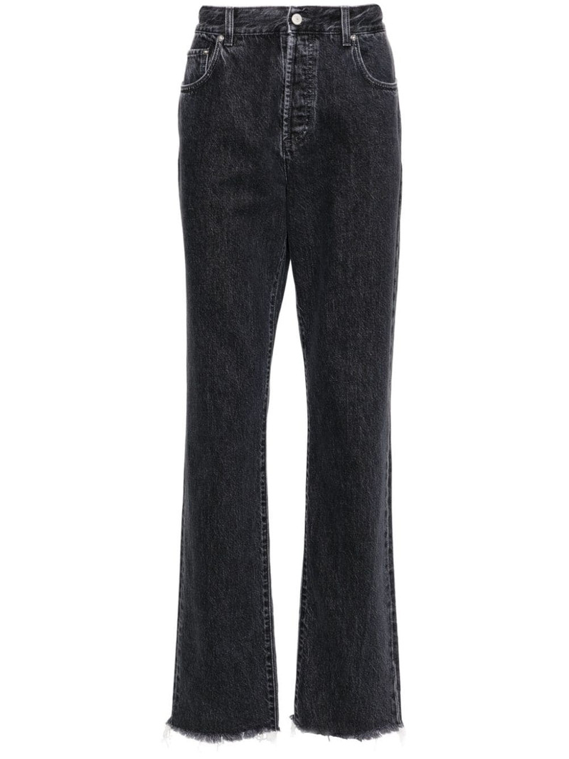 logo-patch cotton jeans - 1