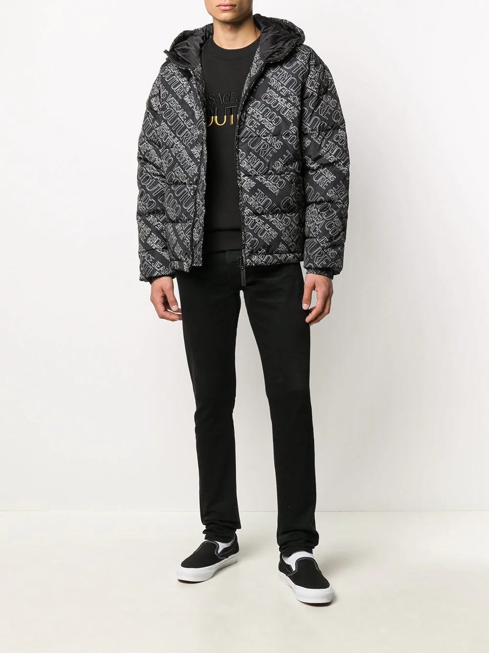 logo print puffer jacket - 2