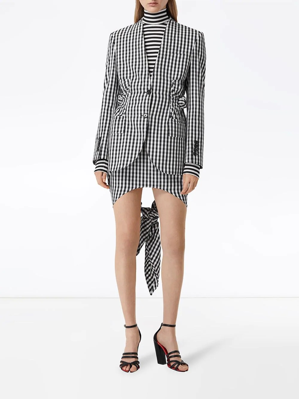 gingham tailored blazer - 2