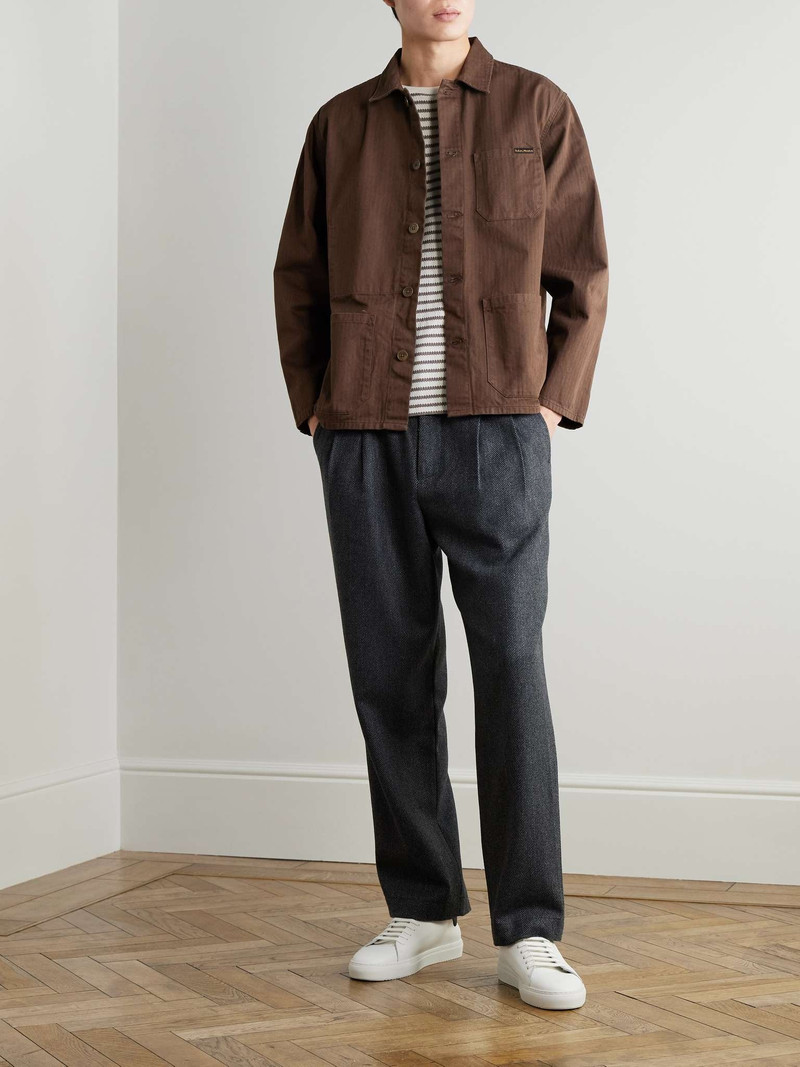 Nudie Jeans Buddy Herringbone Organic Cotton-Twill Shirt Jacket outlook