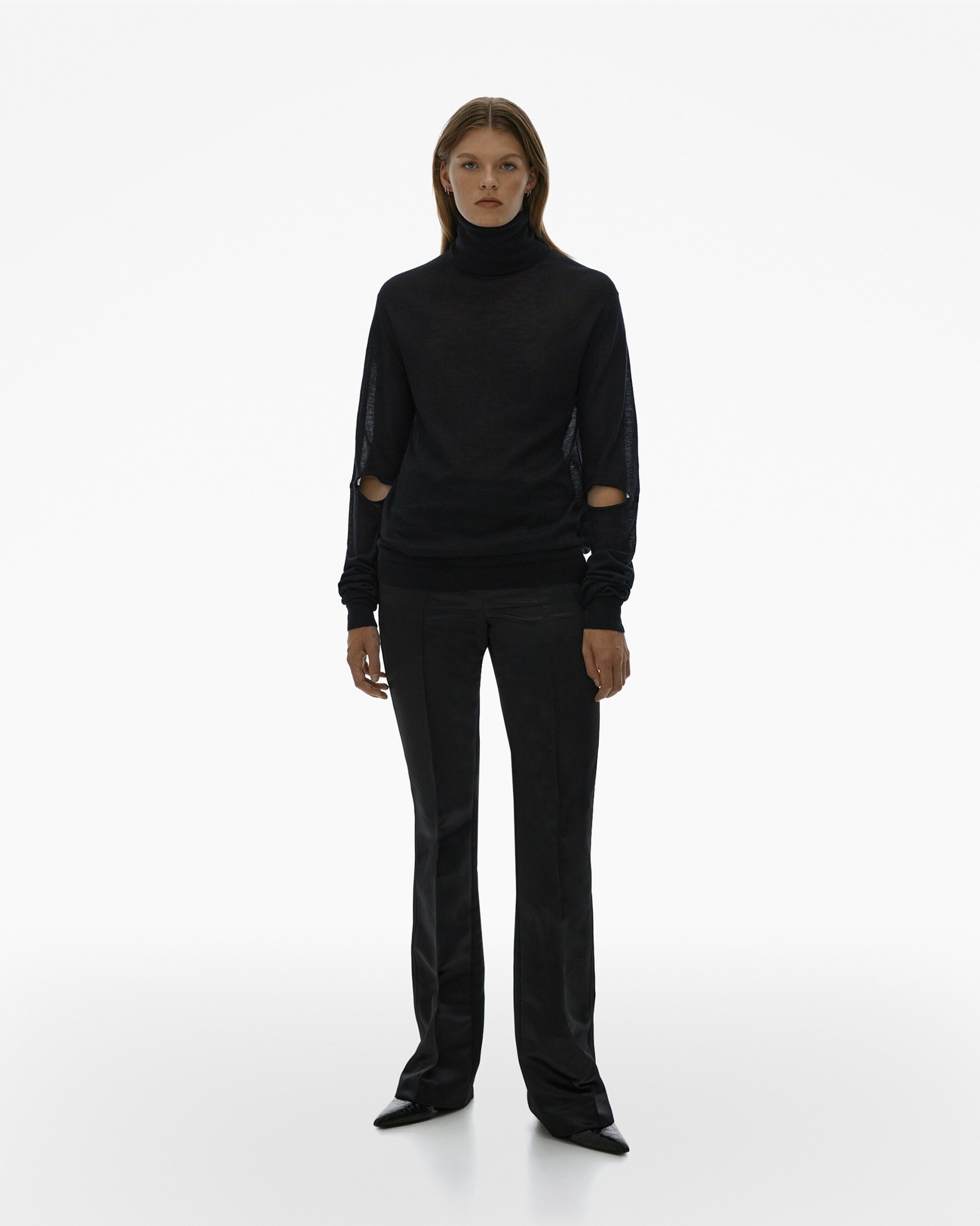 CUT-OUT TURTLENECK SWEATER - 2