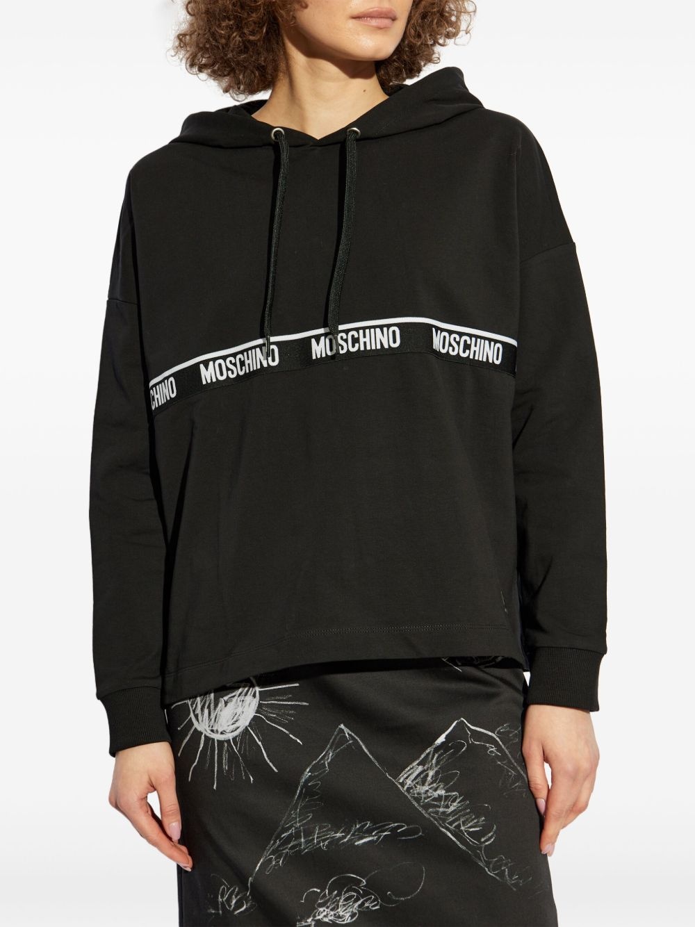 logo-embroidered hoodie - 3