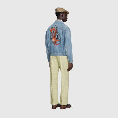 GUCCI Freya Hartas animal denim jacket outlook