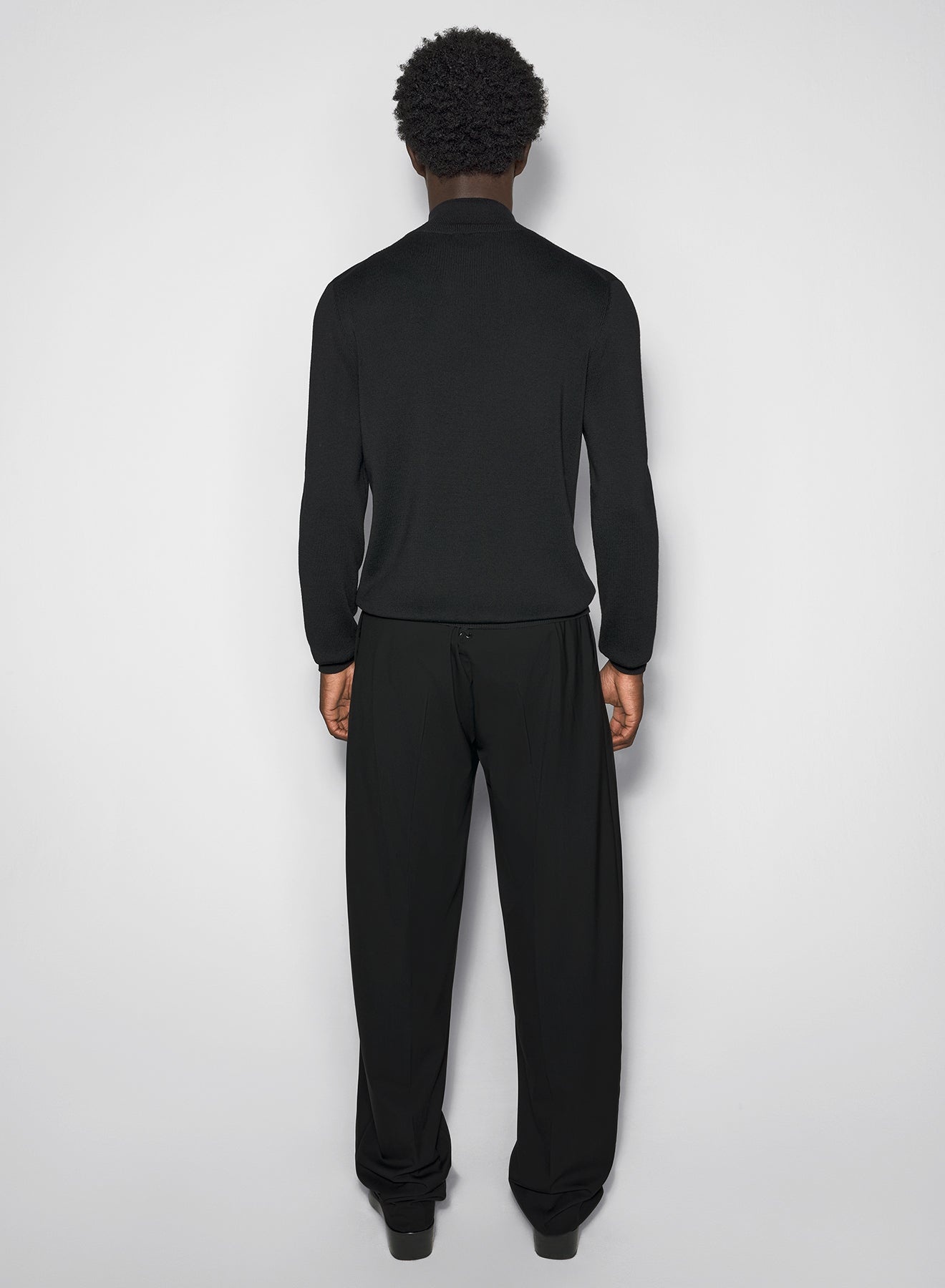 black cut-out knit top - 4