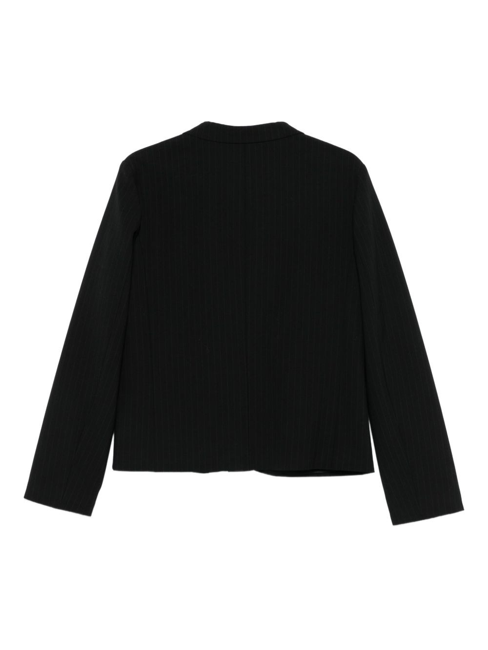 pinstripe three-button blazer - 2