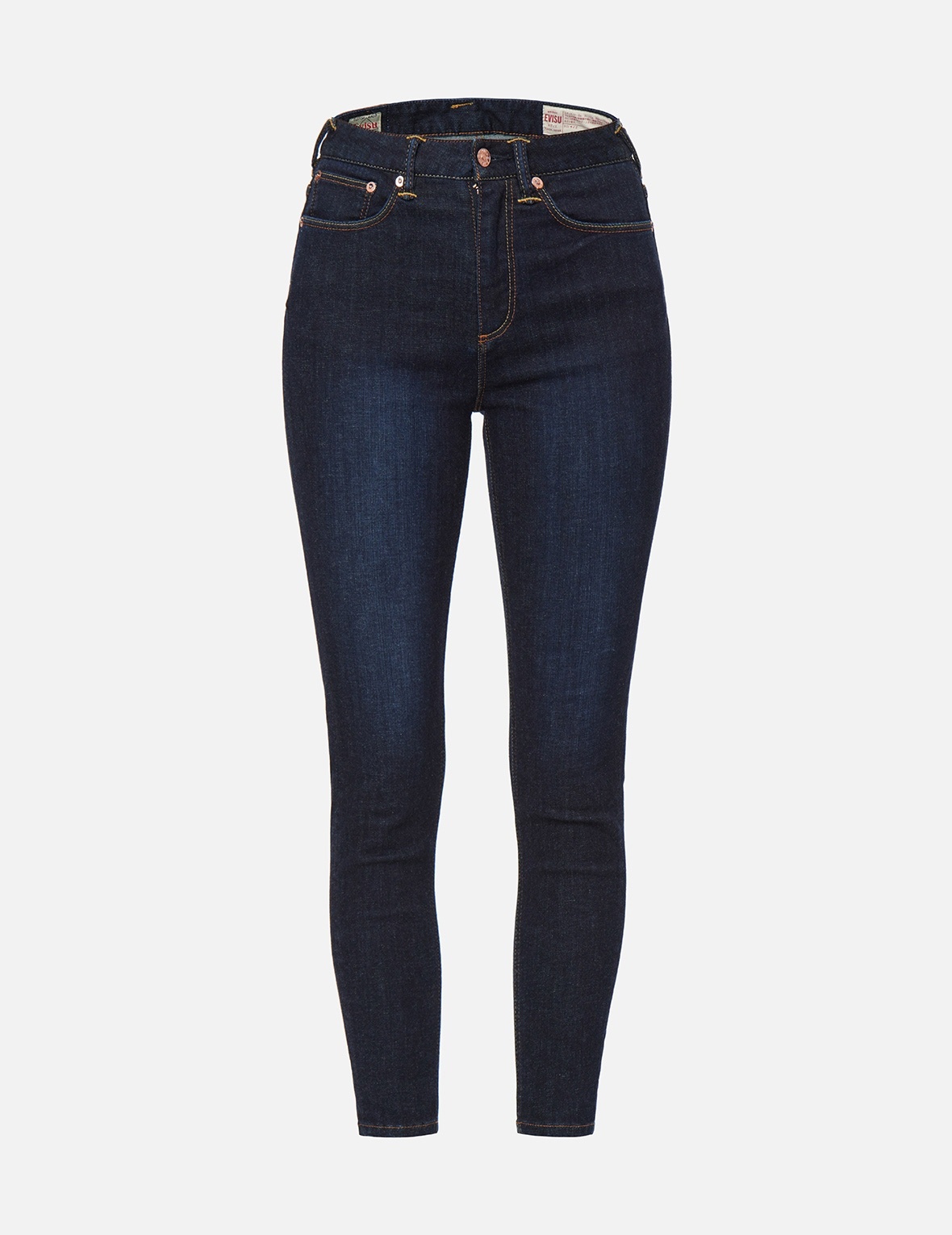 PEONY-PATTERN SEAGULL AND KAMON EMBROIDERY SKINNY JEANS - 2