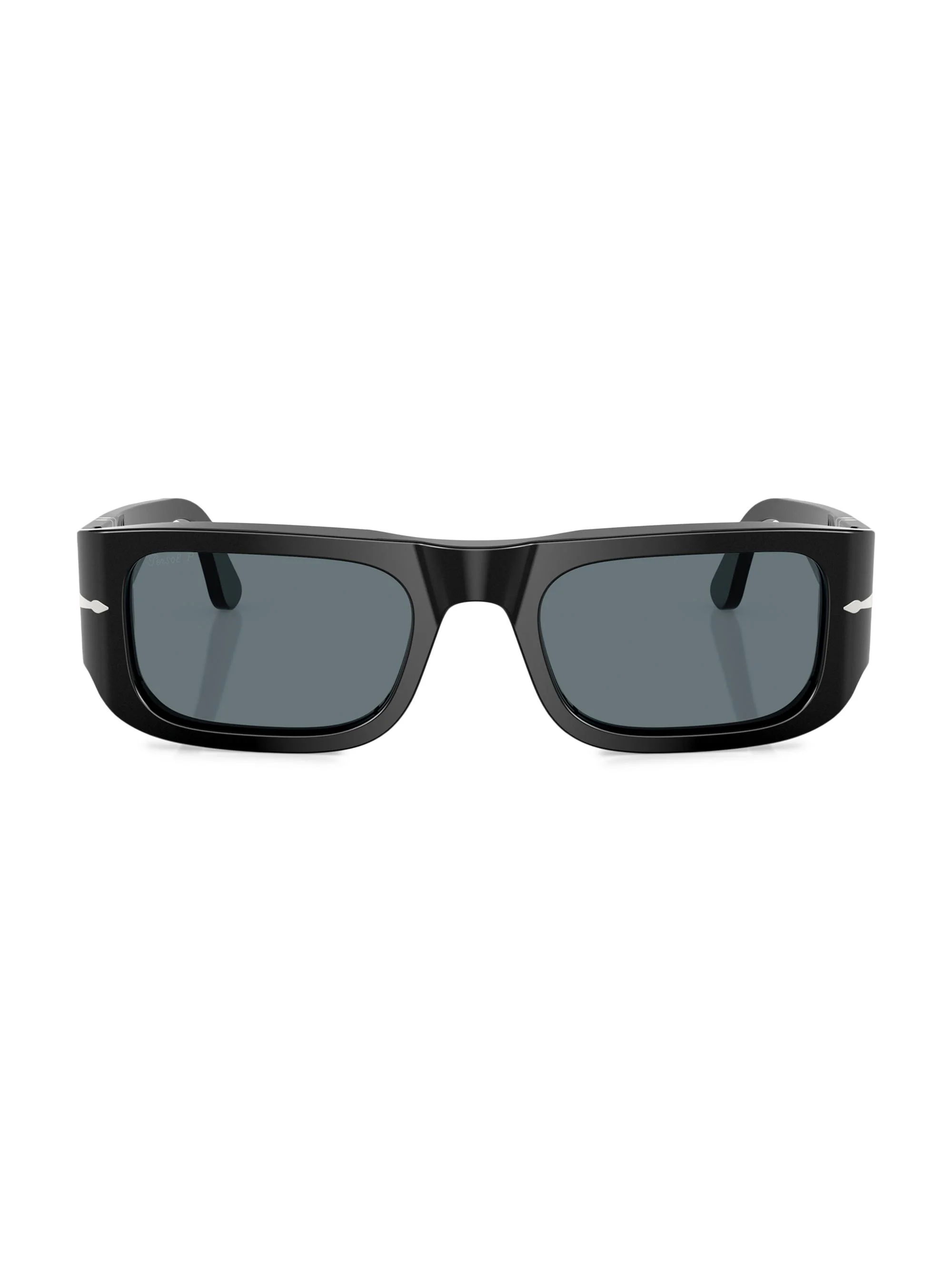 Men's 55MM Square Pillow Sunglasses - Black - 1