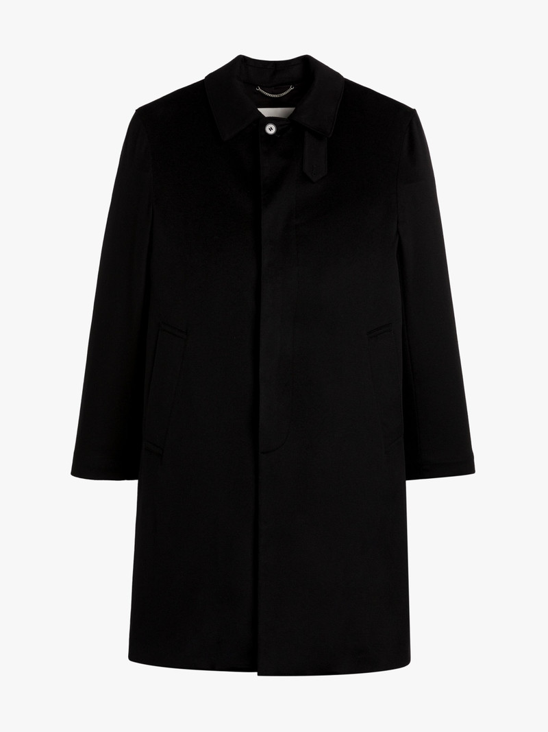 DUNKELD BLACK RAIN SYSTEM CASHMERE 3/4 COAT 1