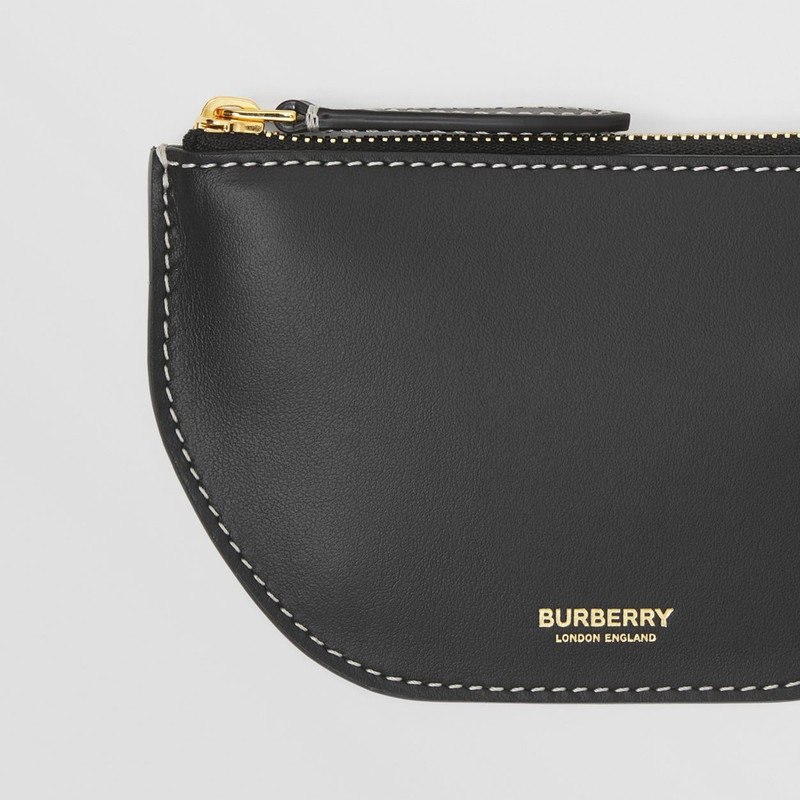 Burberry Topstitched Leather Olympia Coin Case outlook