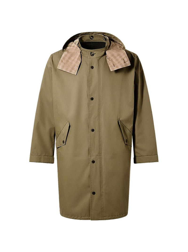 hooded check parka 1