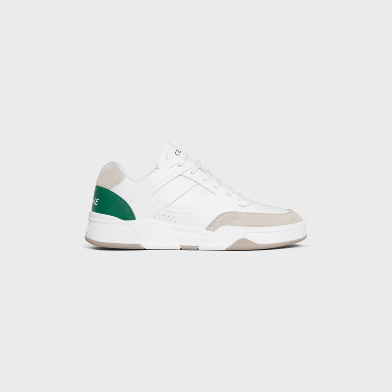 CELINE TRAINER CT-07 LOW LACE-UP SNEAKER in CALFSKIN AND SUEDE CALFSKIN 1