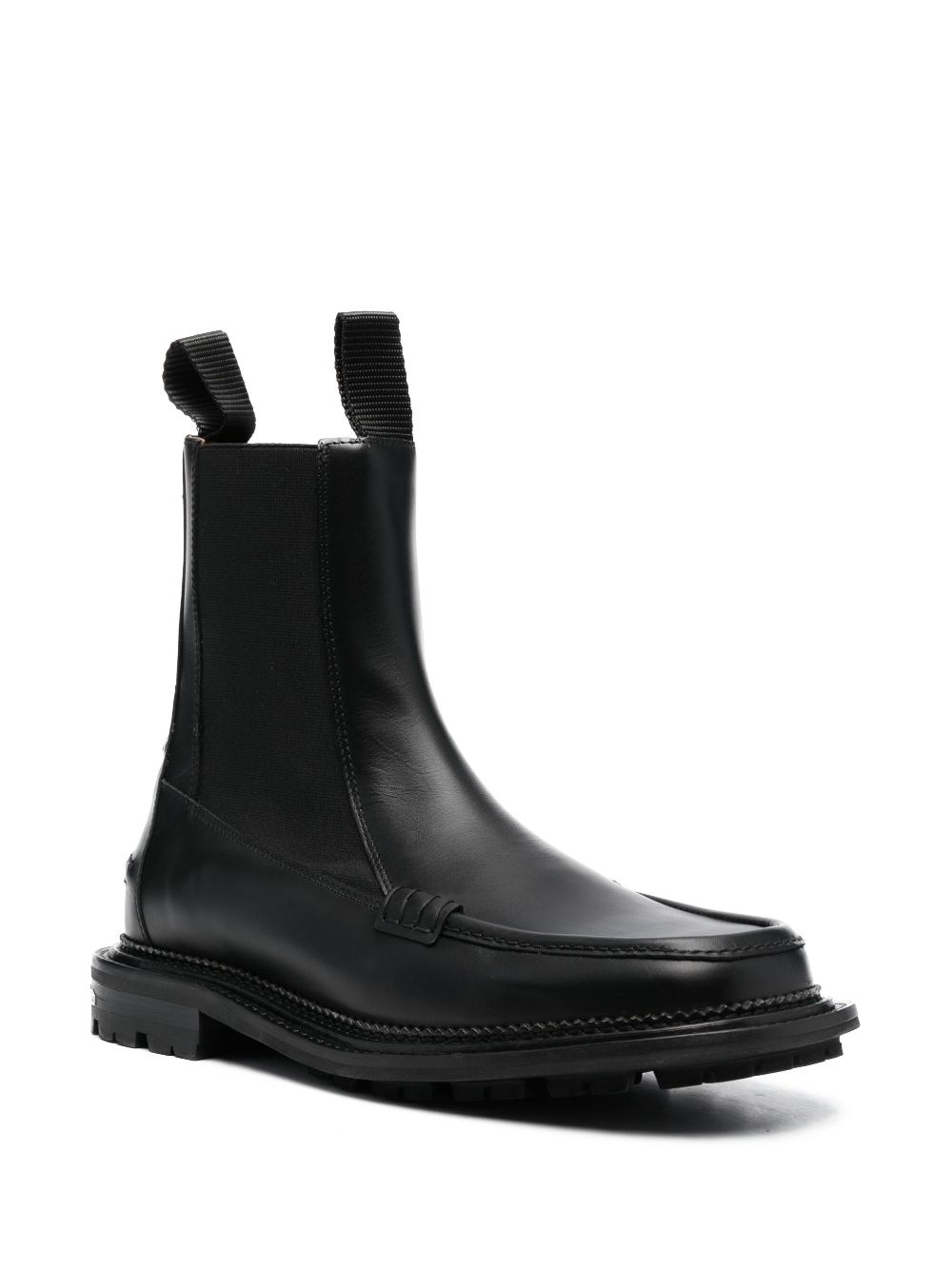 charm-detail ankle leather boots - 2