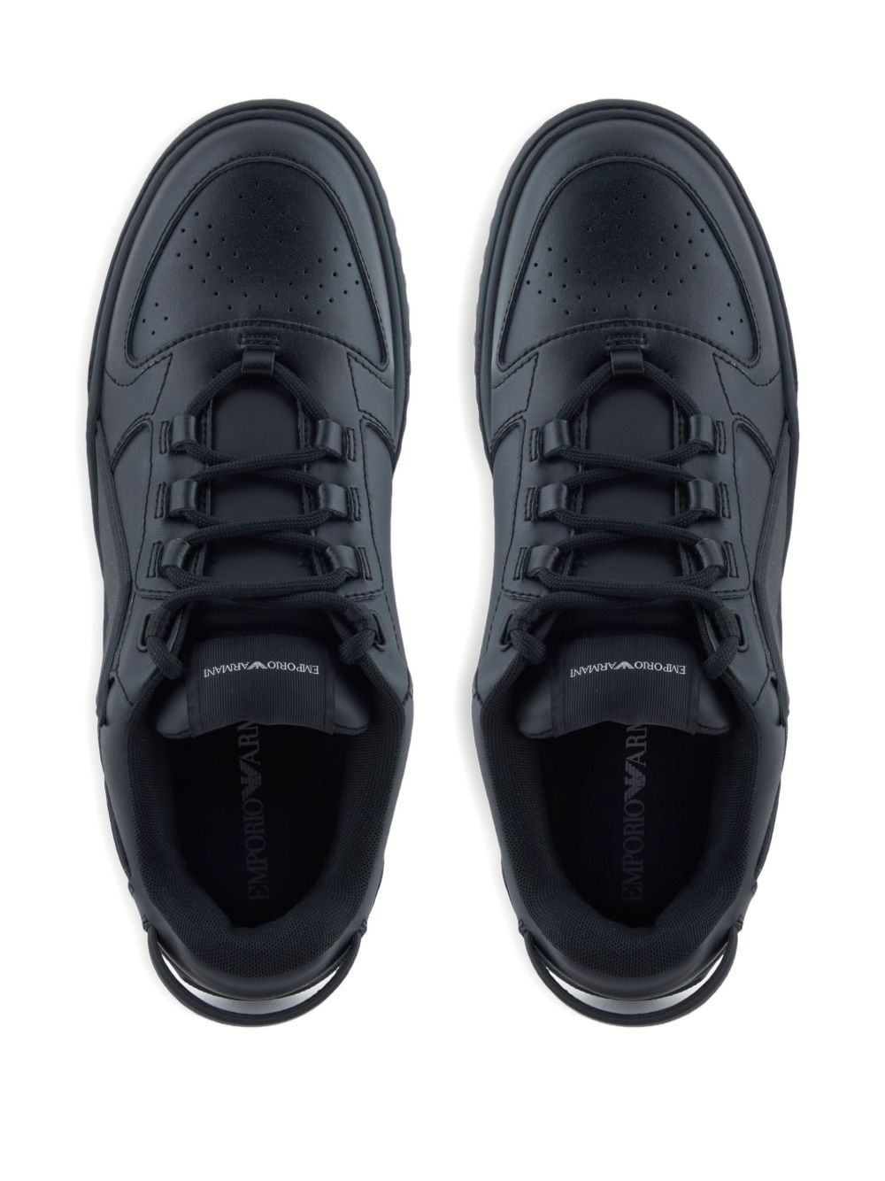 maxi-logo leather sneakers - 4