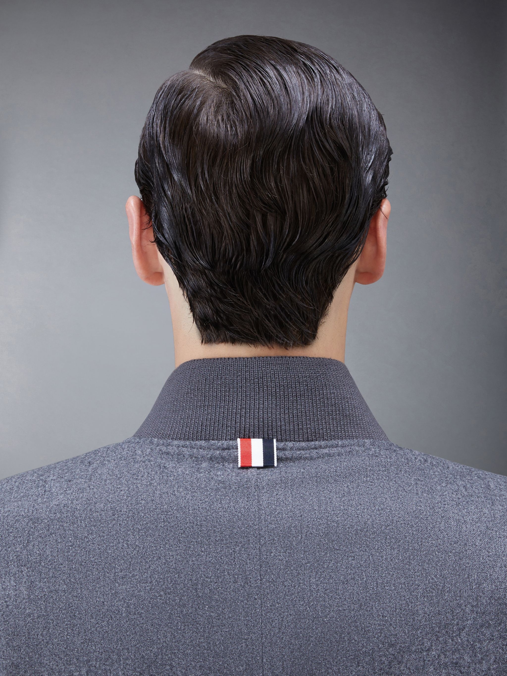 Flannel 4-Bar Knit Rib Blouson - 4