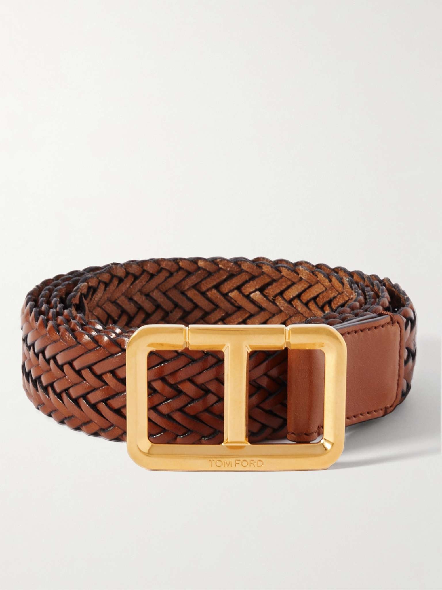 3cm Woven Leather Belt - 1