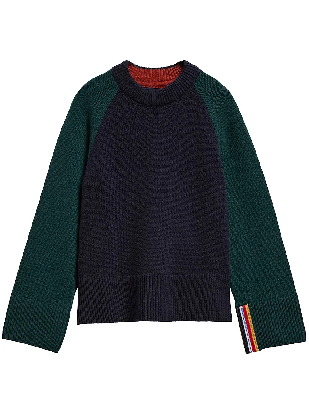 Barbour Tyneside crewneck sweater in wool and polyamide navy - 1