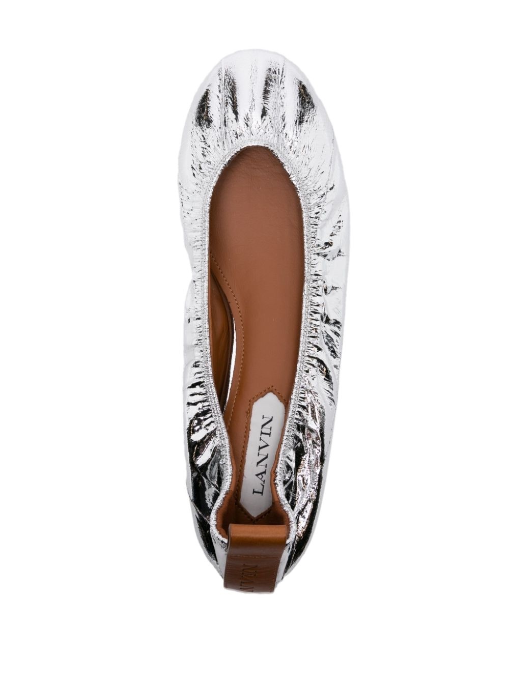 patent-finish leather ballerina shoes - 4