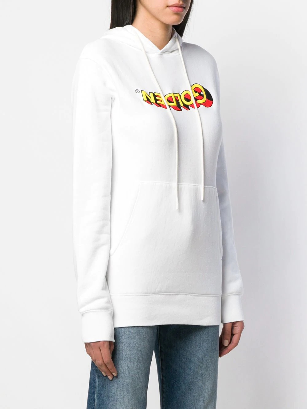 upside-down logo hoodie - 3