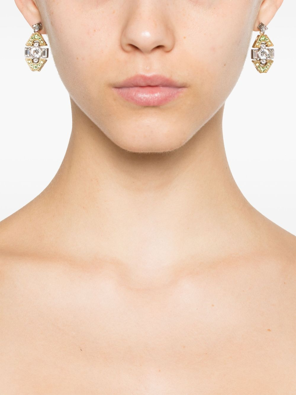 crystal-embellished earrings - 2