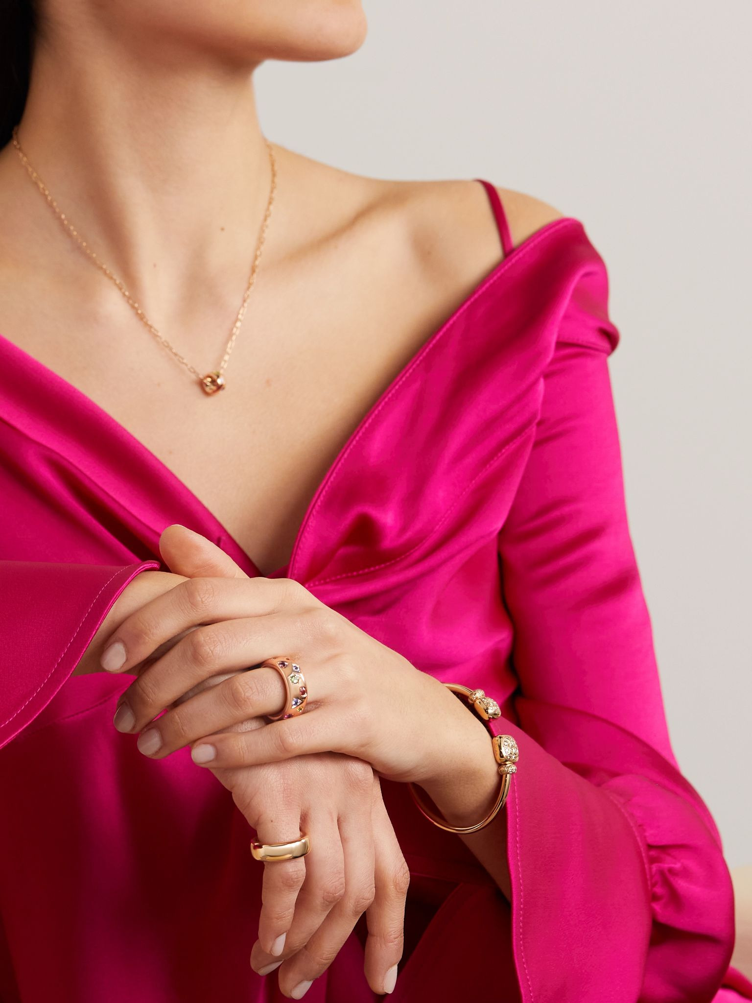 Iconica 18-karat rose gold multi-stone ring Gold - 6