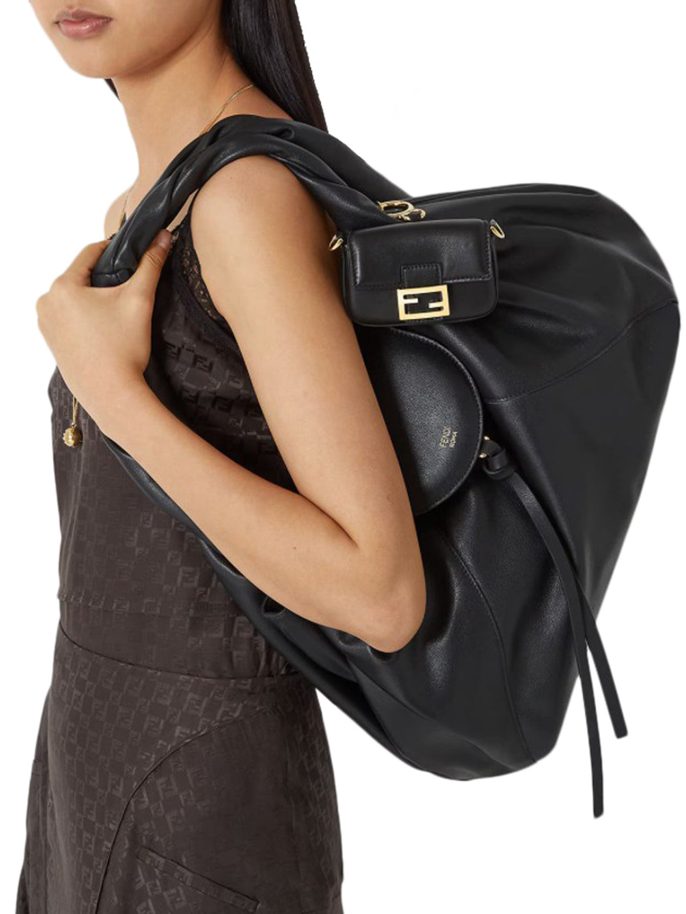 NANO BAGUETTE CHARM IN BLACK NAPPA - 2