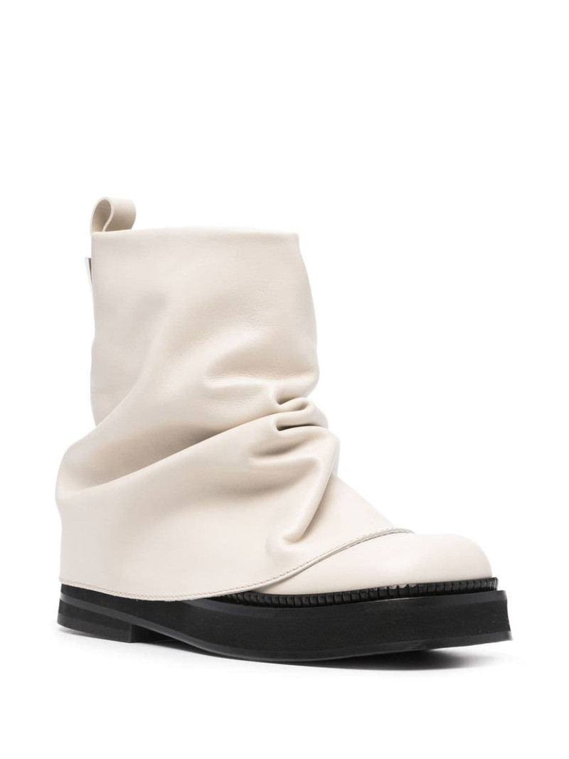 THE ATTICO Robin leather ankle boots outlook