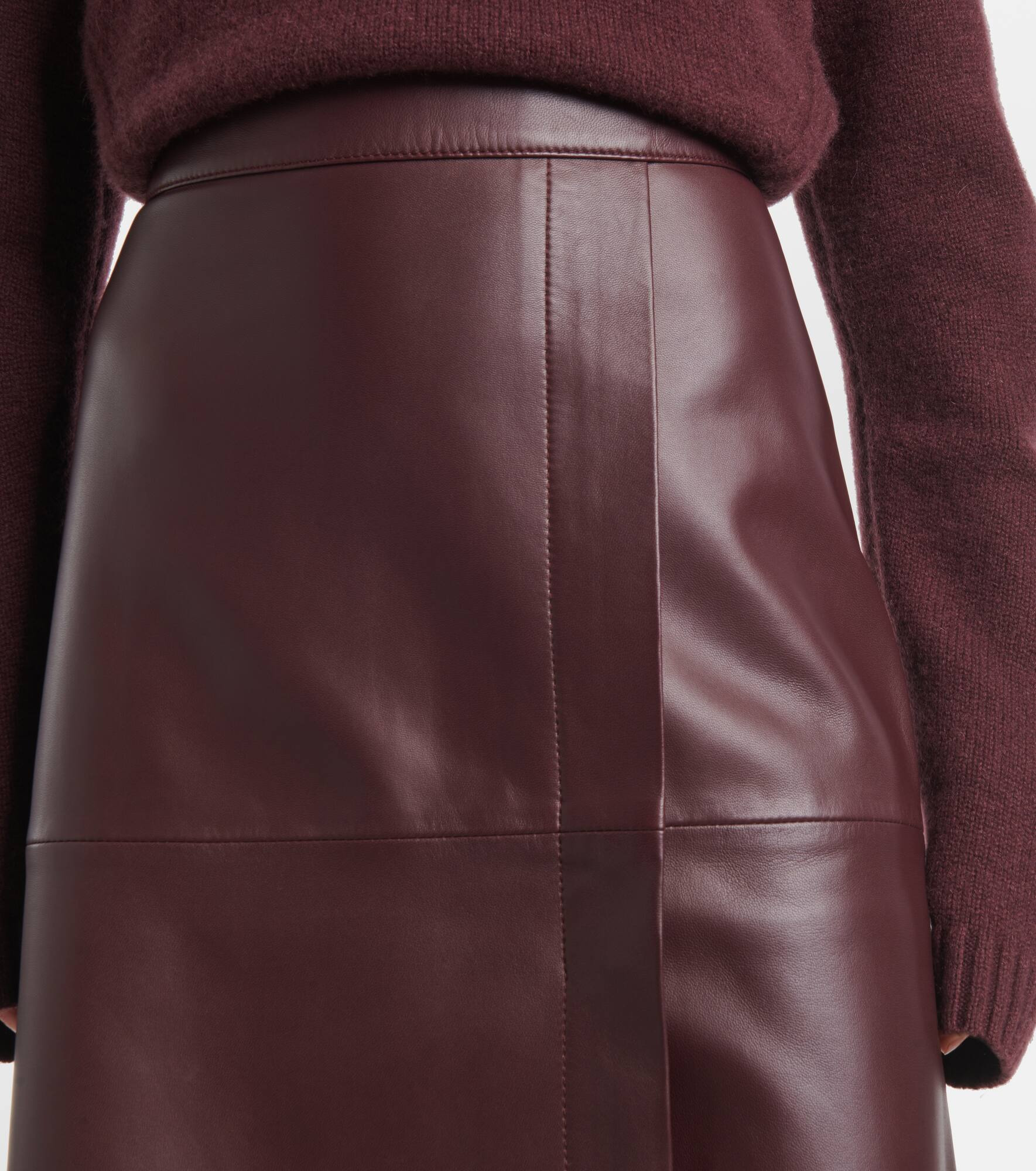 Leather midi skirt - 4