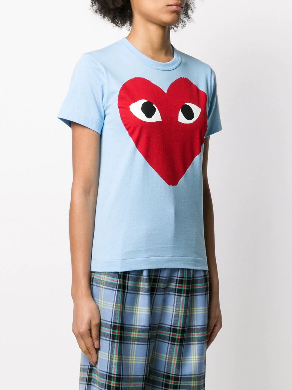 heart-print crew neck T-shirt - 3