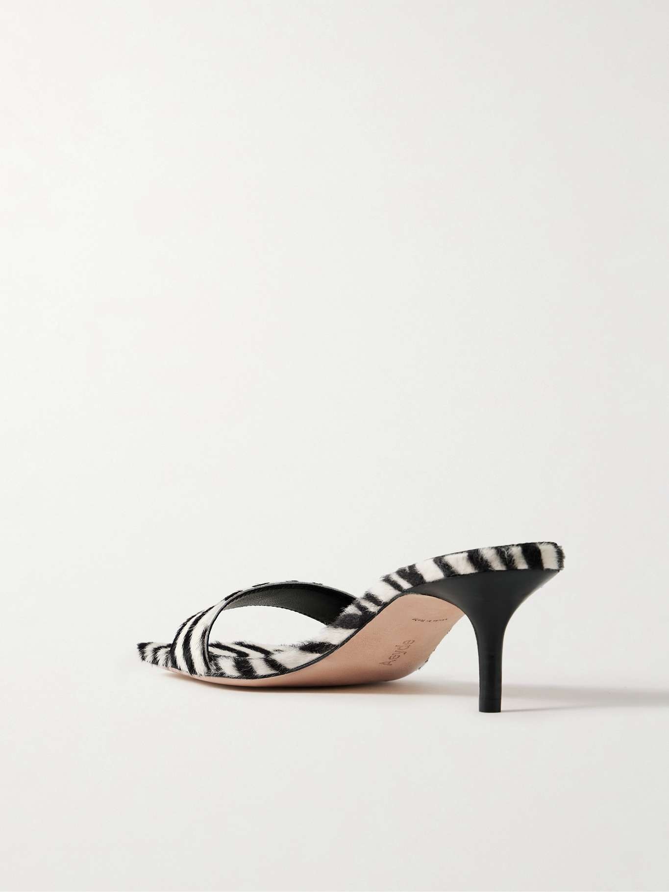 Ilvy zebra-print pony hair mules Zebra print - 3