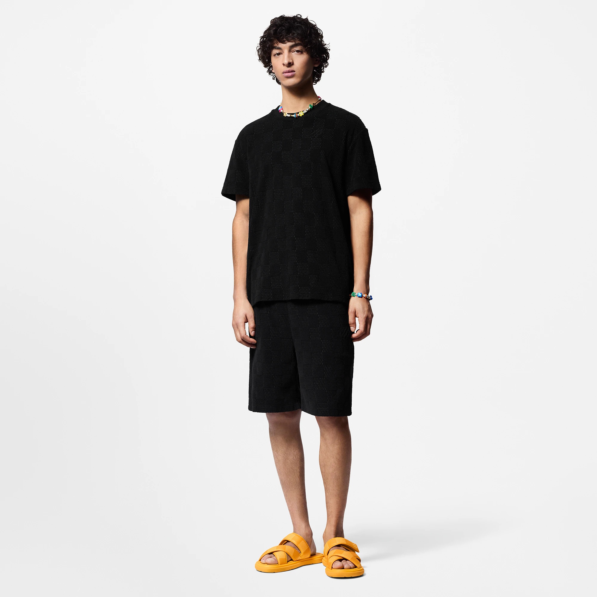 Damier French Terry Cotton T-Shirt - 4
