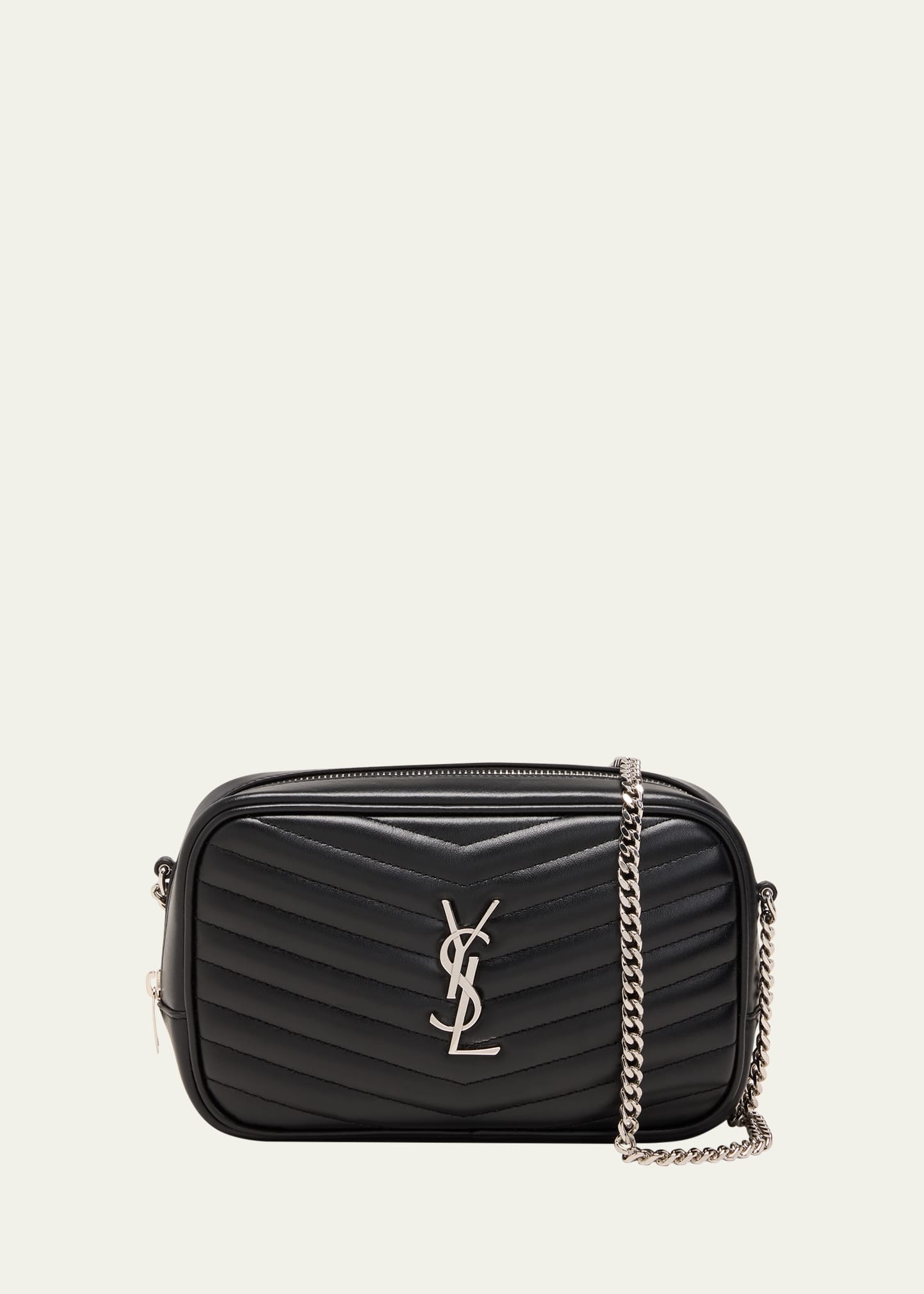 Lou Mini YSL Camera Bag in Smooth Quilted Leather - 1