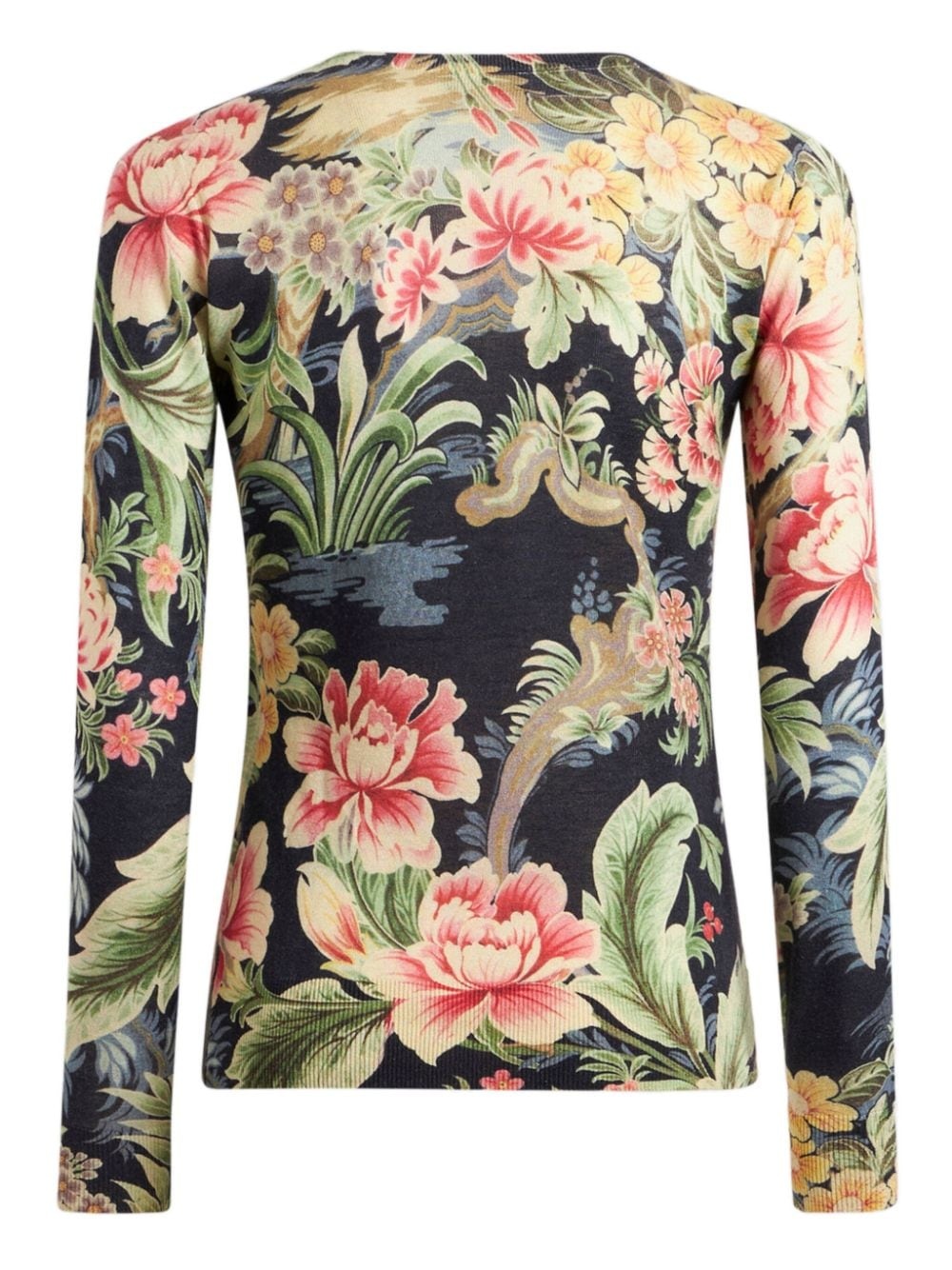 floral-print knitted top - 6