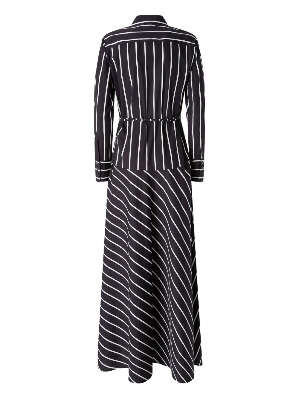 diagonal-stripe shirt dress - 2
